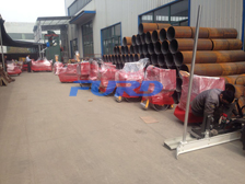 福瑞得機械激光整平機、座駕壓路機、手扶壓路機、大灌縫機等及時包裝發(fā)貨