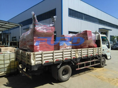 福瑞得機(jī)械手扶雙輪壓路機(jī)，座駕壓路機(jī)正式裝車發(fā)往客戶所在地